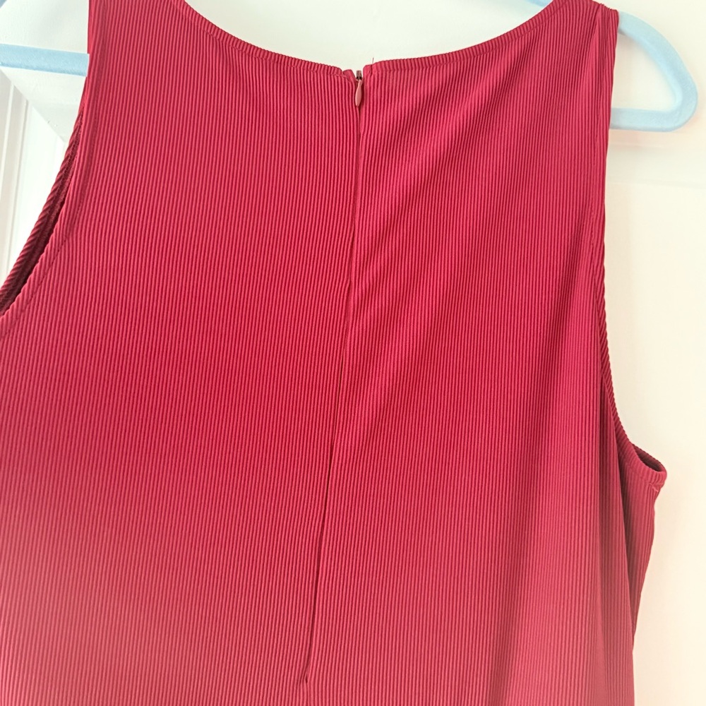 NWT Pretty Garden Deep Red Sleeveless Romper / Pantsuit, Size XL - Picture 10 of 16